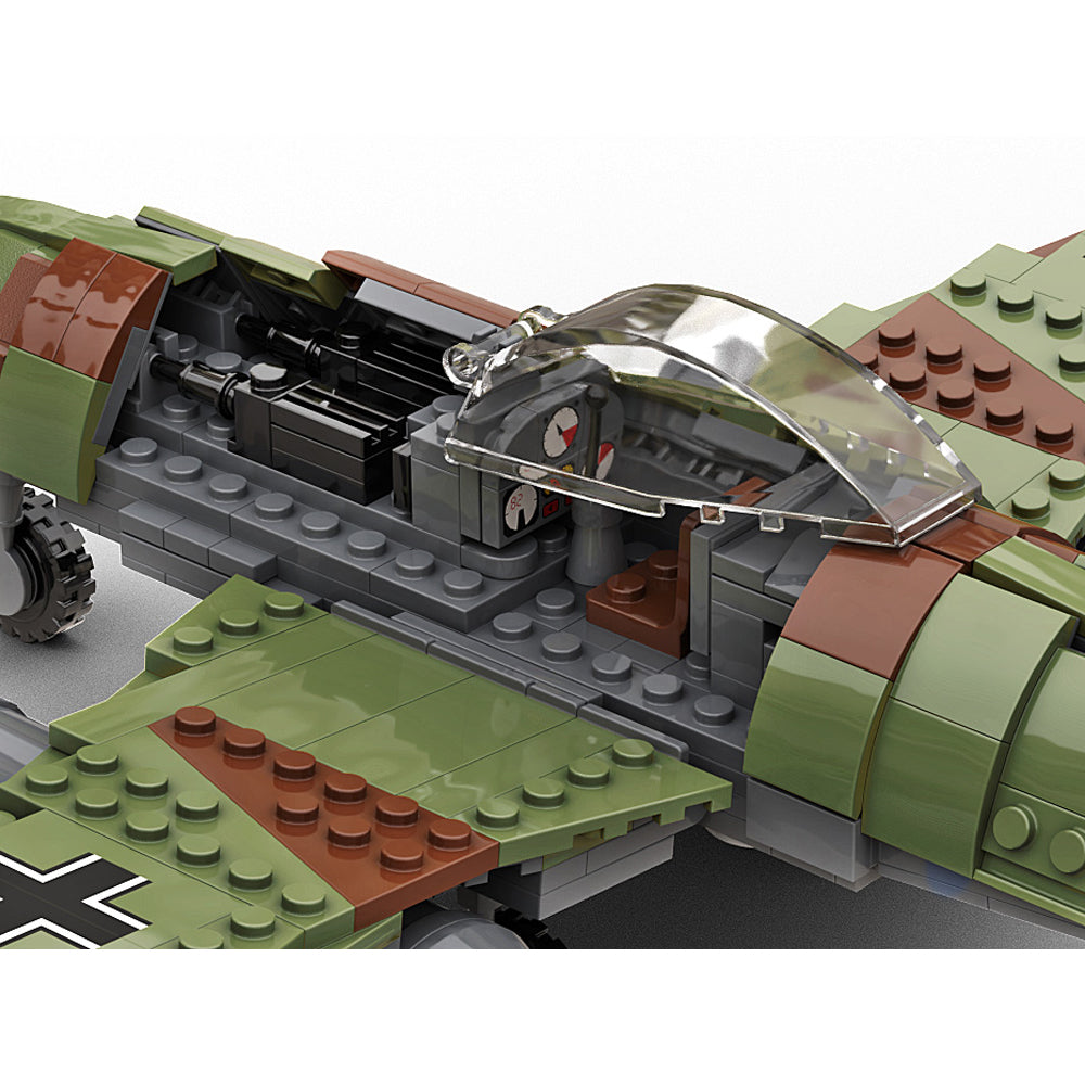 Build Army Messerschmitt Me 262 Fighter Jet V2 Brick Model B0262