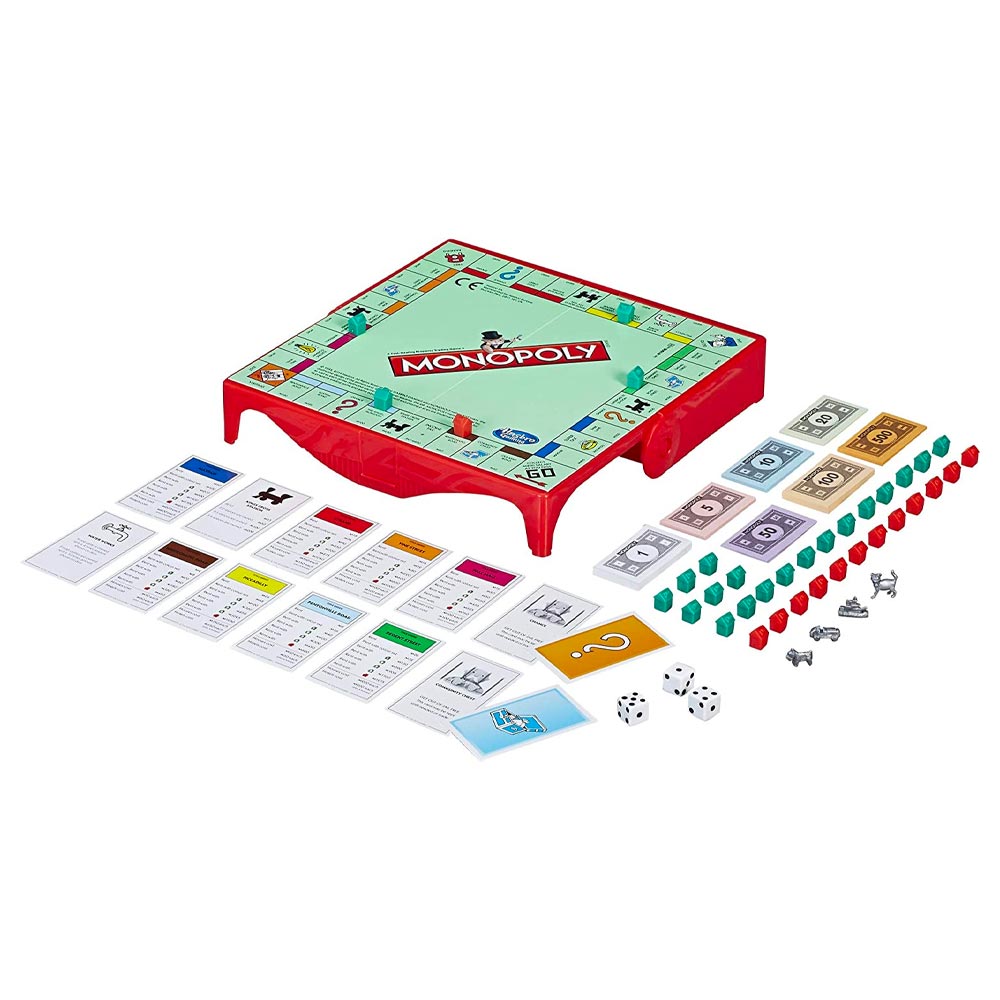 Monopoly Grab And Go - Classic Portable Family Game from Hasbro - Age 6+