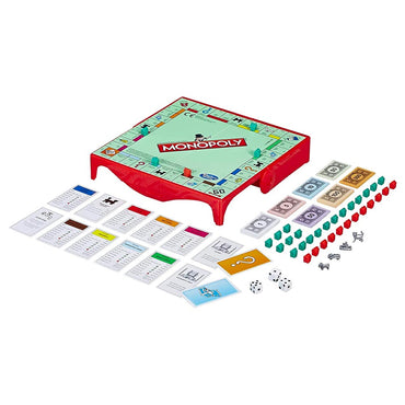 Monopoly Grab And Go - Classic Portable Family Game from Hasbro - Age 6+