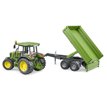 Bruder 02108 John Deere 5115M Tractor With Tipping Trailer Plastic Farm Toy