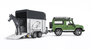 Bruder Land Rover Defender with Horse Trailer 2592 1:16