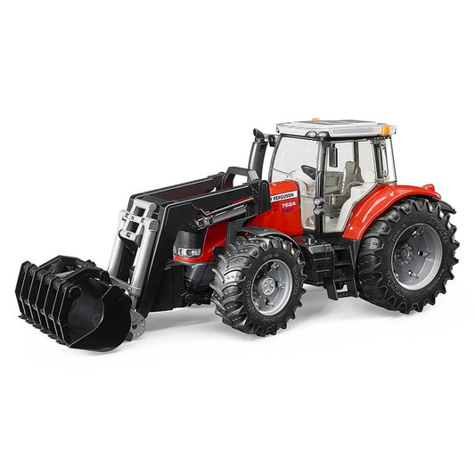 Bruder 03047 Massey Ferguson 7624 With Frontloader Plastic Model Toy