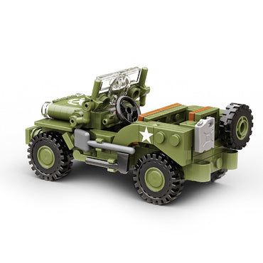 Build Army Willys MB Jeep Utility Vehicle 1:33 Brick Model 178pcs B1101