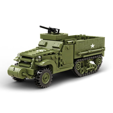 Build Army M3A1 Half-Track APC 1:33 Brick Model 468pcs B1103