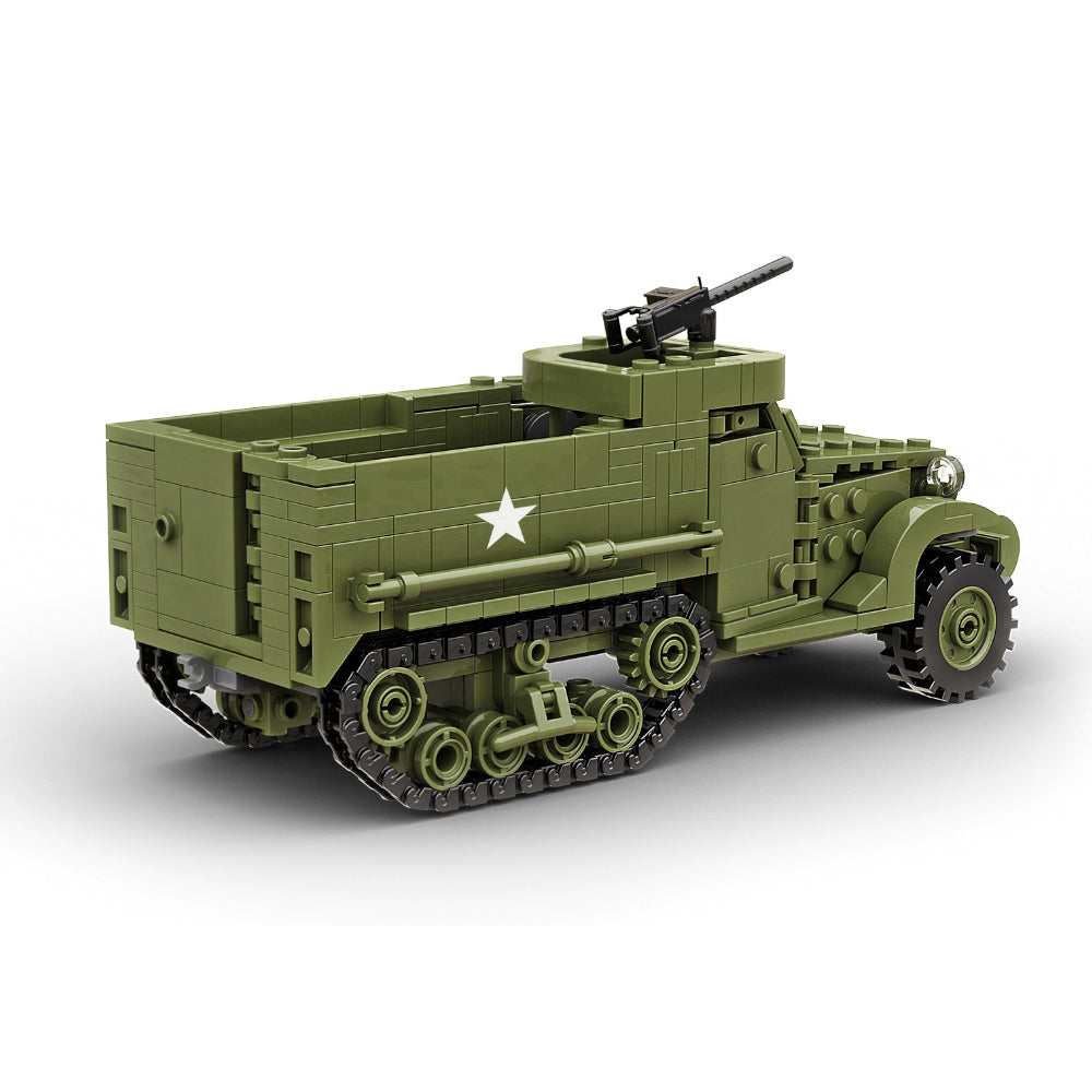 Build Army M3A1 Half-Track APC 1:33 Brick Model 468pcs B1103