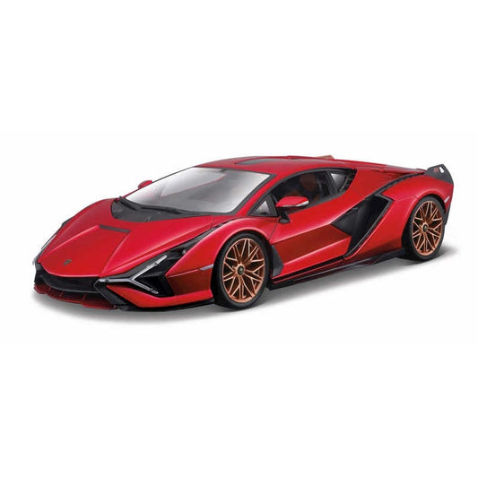 Bburago 1:18 Lamborghini Sian Red Diecast Model Car 18-11046R