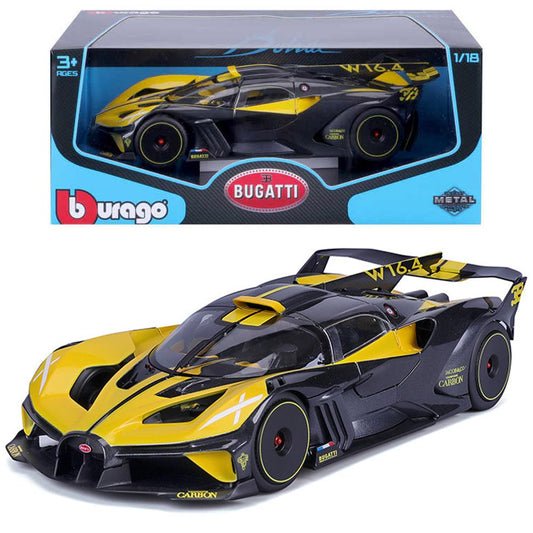 Bburago Bugatti Bolide Yellow 1:18 Diecast Model Car B18-11047Y