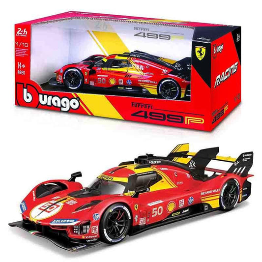 Bburago Ferrari Racing 499P LM Hypercar 2024 AF Corse #50 Deluxe Case 1:18 16312