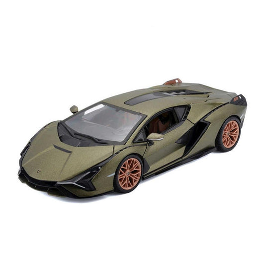 Bburago 1:24 Lamborghini Sian FKP 37 Green Diecast Model Car 18-21099G