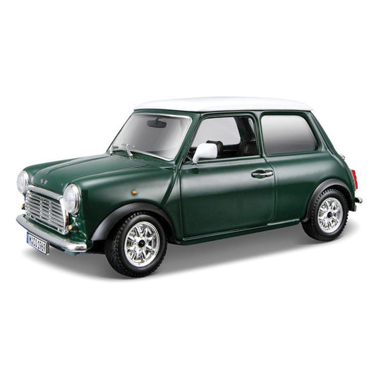 Bburago 1:24 1969 Mini Cooper Green Diecast Model Car 18-22011