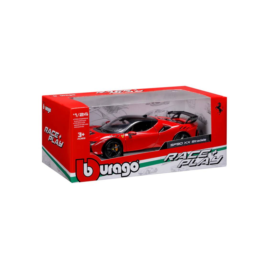 Bburago 1:24 Ferrari Race And Play Sf90 Stradale Aessetto Fiorano Yellow