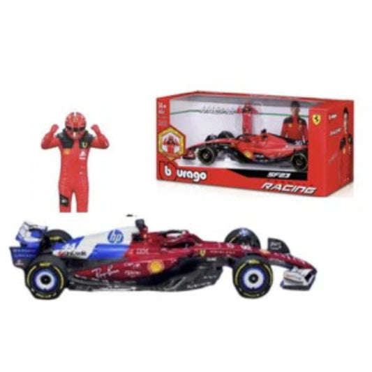 Bburago F1 Ferrari SF-25 2025 w/Lewis Hamilton Figure Miami GP 1:24 B18-26827H