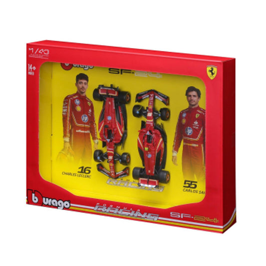 Bburago F1 Ferrari SF-25 2025 Hamilton & Leclerc Two-Pack 1:43 B18-26853