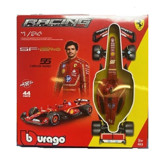 Bburago F1 Ferrari SF-24 2024 Sainz 1:24 Diecast Car Model Kit 26857