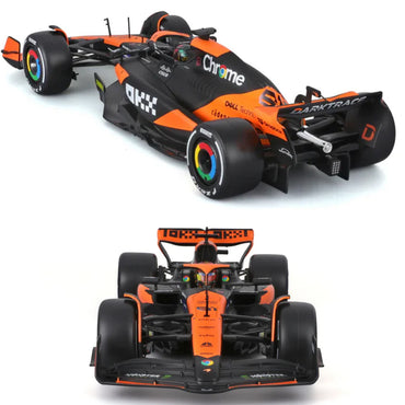 Bburago F1 McLaren MCL38 2024 With Helmet Piastri 1:24 Diecast Car 28033P