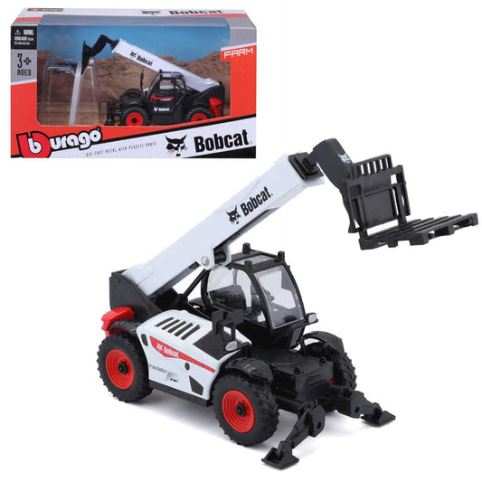 Bburago Bobcat T40.180SLP Telehandler w/Pallet Fork Toy 10CM B18-32087
