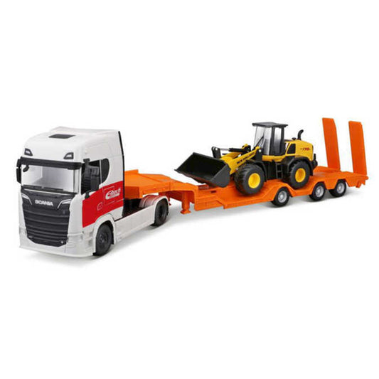 Bburago Street Fire Hauler Scania w/Front Loader Diecast Toy B18-32313