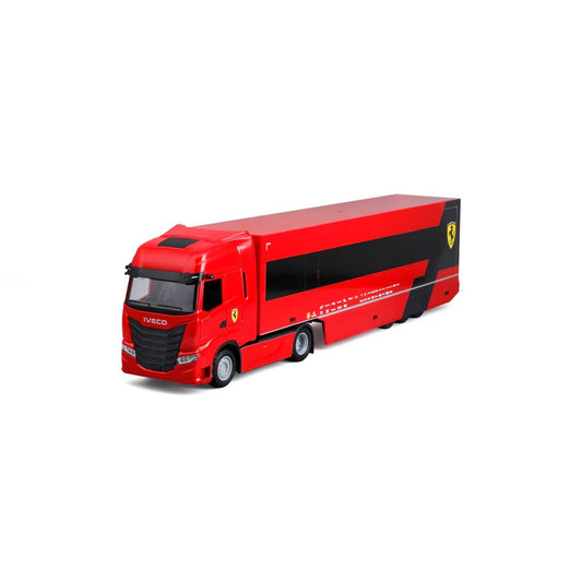Bburago 1:43 F1 Ferrari Iveco S-Way 570 Racing Transporter With One Car