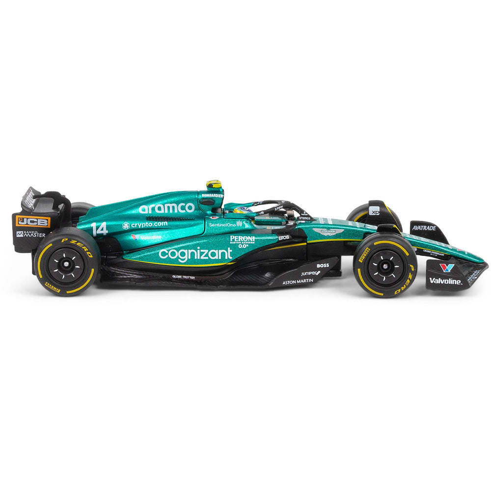 Bburago F1 Aston Martin AMR23 #14 Fernando Alonso w/Helmet 2023 1:43 Model