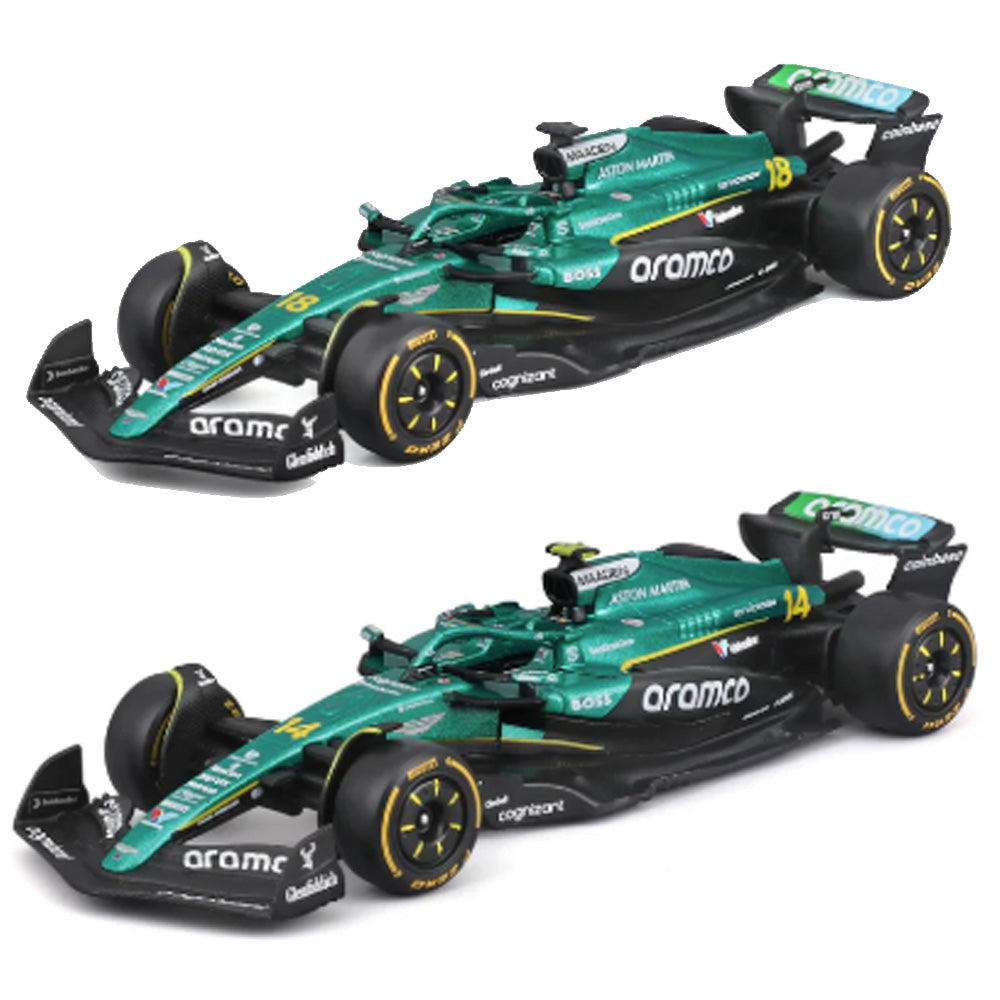 Bburago F1 Aston Martin AMR25 2025 Alonso & Stroll Team Two-Pack 1:43 B18-38250