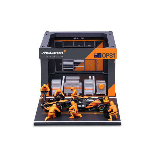 Bburago 1:43 F1 Mclaren Mcl38 2024 Pit Pass Diorama Piastri