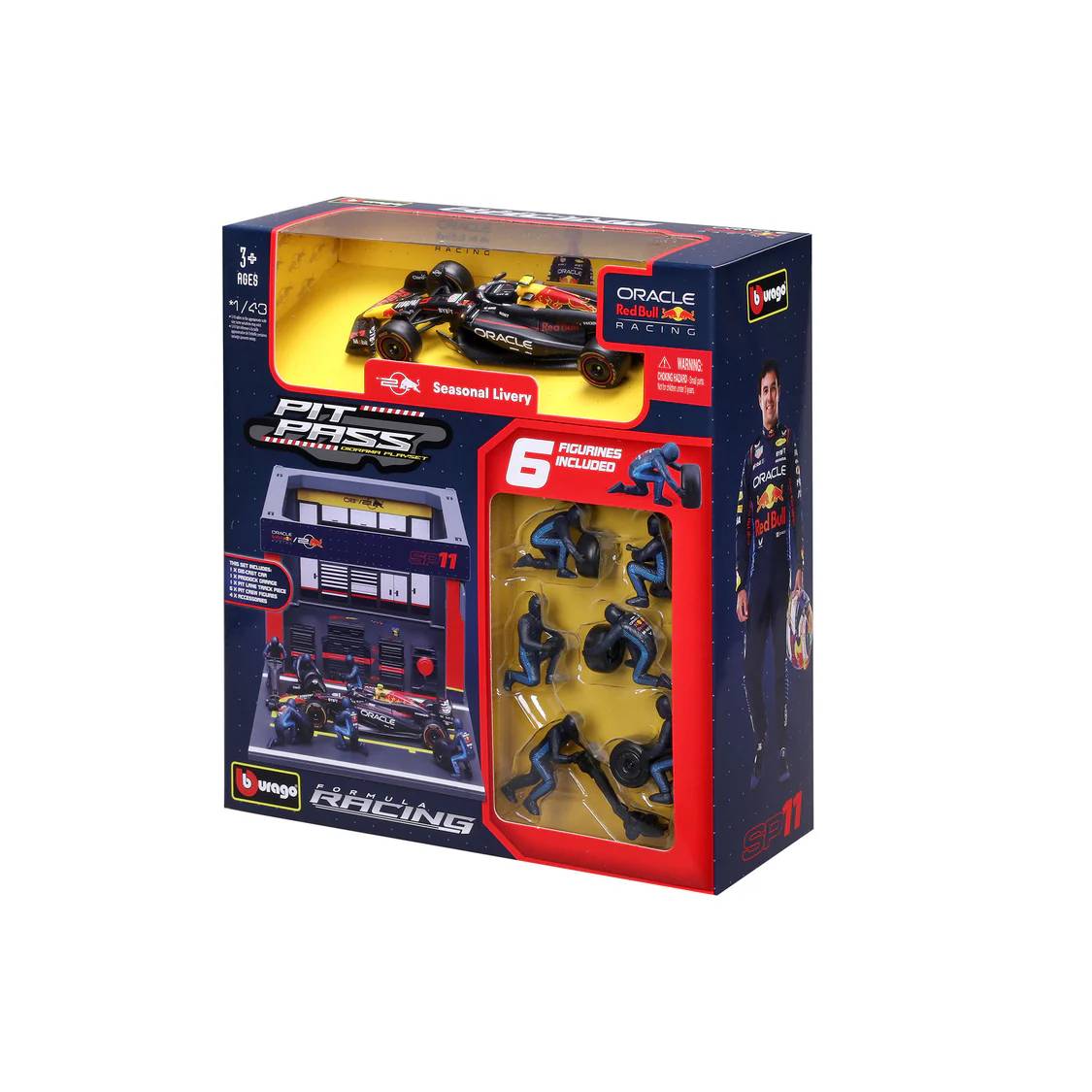 Bburago 1:43 F1 Red Bull Racing Rb20 2024 Pit Pass Diorama Perez