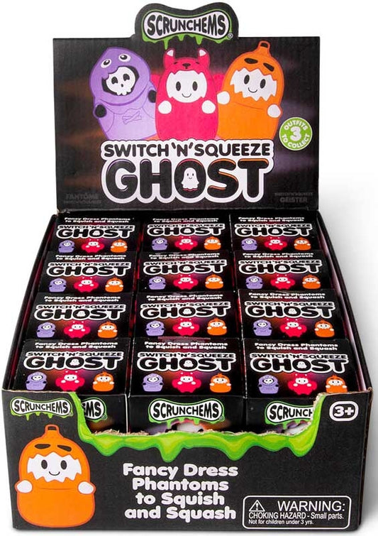 Scrunchems Switch N Squeeze Ghost Squishy Sensory Fidget Stress Toy
