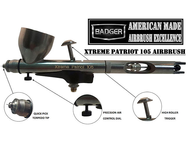 BADGER Airbrushes Xtreme Patriot 105 Airbrush 105-XTR