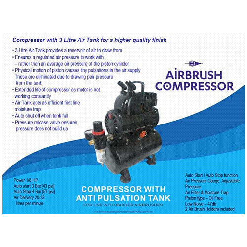 BADGER Airbrushes Compressor with Air Tank BA1100