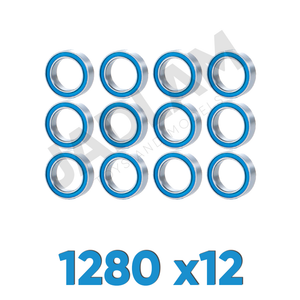 1280 x12 Ballrace Bearings for Tamiya RC Cars (Rubber-Shielded)