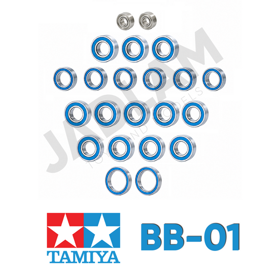 Tamiya BB-01 Ballrace Bearings RC Car Upgrade Set (Rubber-Shielded)