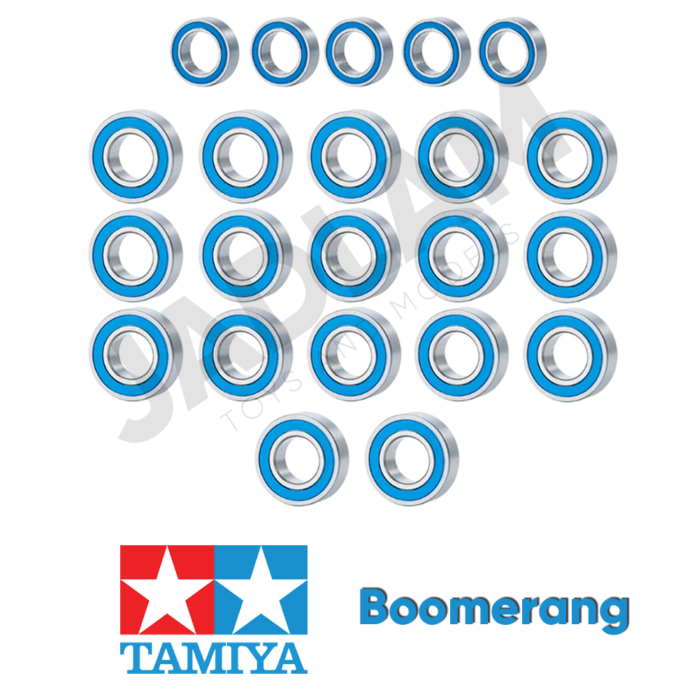 Tamiya Boomerang Ballrace Bearings RC Car Upgrade Set (Rubber-Shielded)