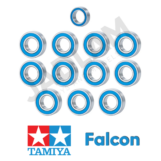 Tamiya Falcon Ballrace Bearings RC Car Upgrade Set (Rubber-Shielded)