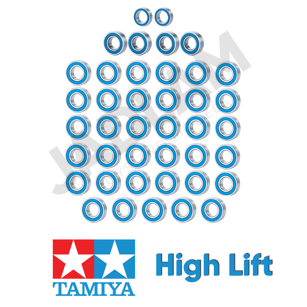 Tamiya High Lift Ballrace Bearings RC Car Upgrade Set (Rubber-Shielded)