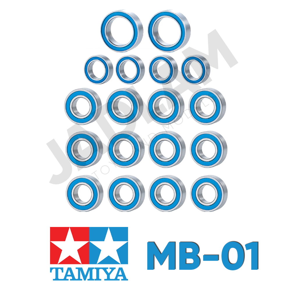 Tamiya MB-01 Ballrace Bearings RC Car Upgrade Set (Rubber-Shielded)