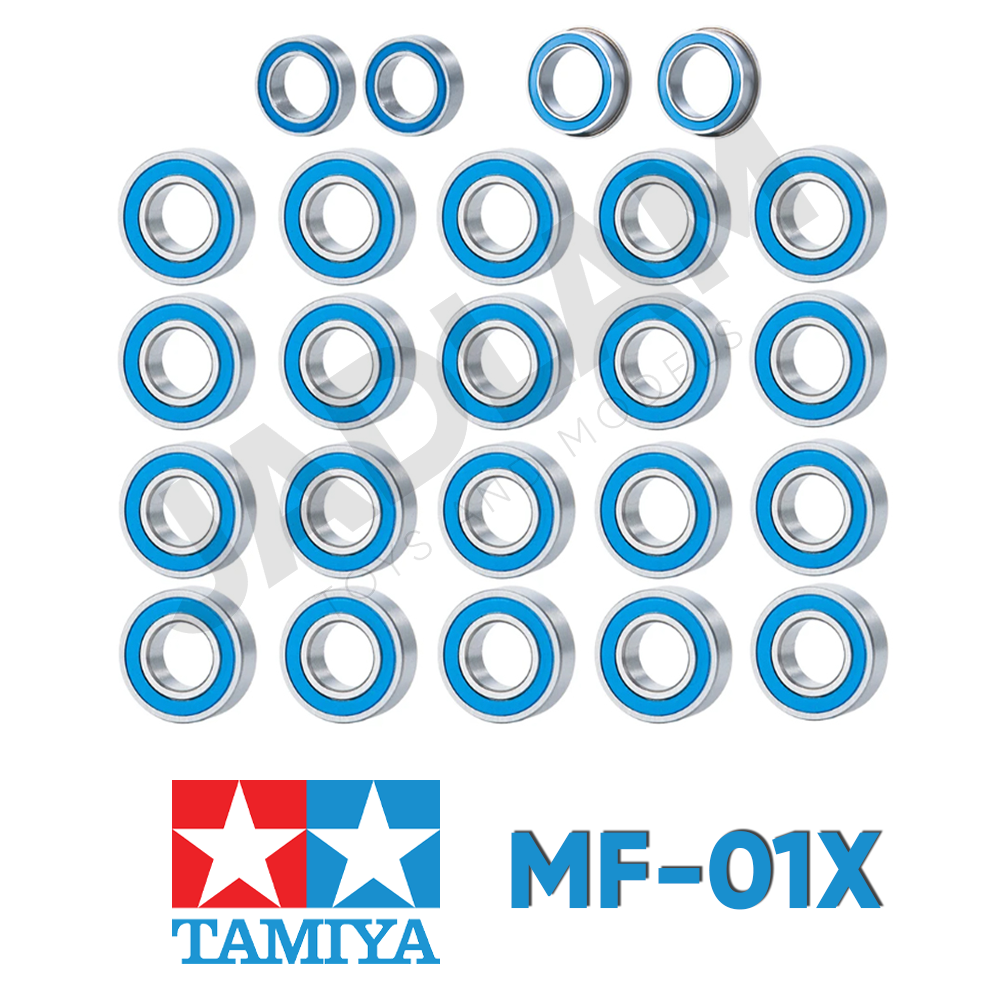 Tamiya MF-01X Ballrace Bearings RC Car Upgrade Set (Rubber-Shielded)