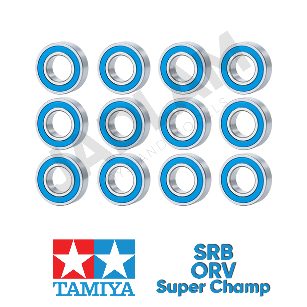 Tamiya SRB/ORV Ballrace Bearings RC Car Upgrade Set (Rubber-Shielded)