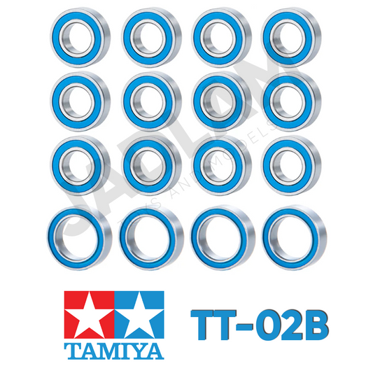 Tamiya TT-02B Ballrace Bearings RC Car Upgrade Set (Rubber-Shielded)
