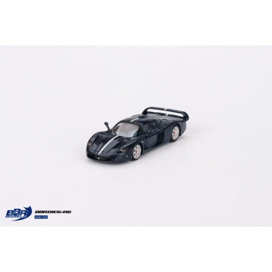 BBR Maserati MC12 Stradale Blue Metallic w/Stripe 1:64 Diecast Model 6416