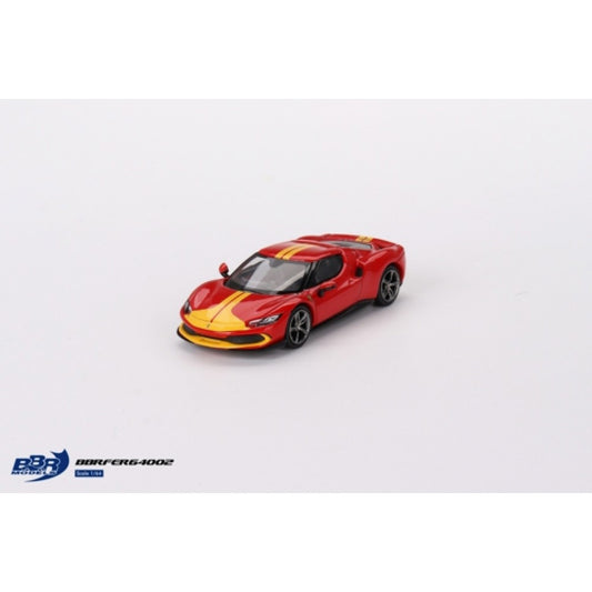 BBR Ferrari 296 GTB Assetto Fiorano Rosso Corsa 1:64 Diecast Model FER64002