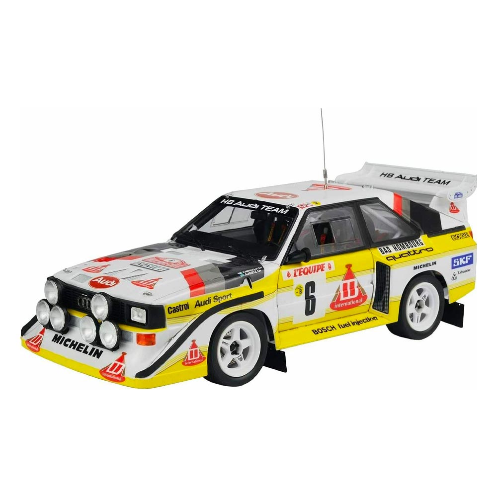Beemax Audi Sport Quattro S1 Monte Carlo Rally 1986 1:24 Plastic Model Kit 24035