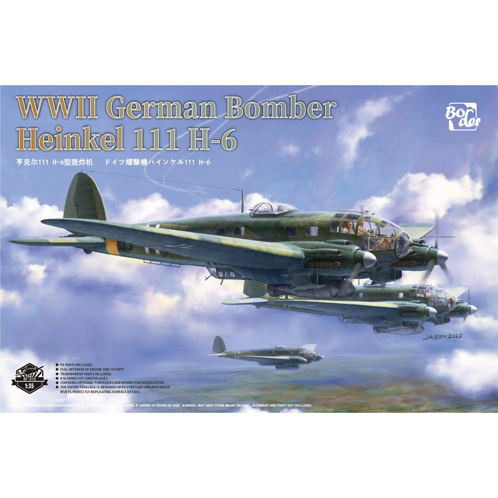 Border Model BF-018 Heinkel He 111 H-6 w/Interior 1:35 Model Kit