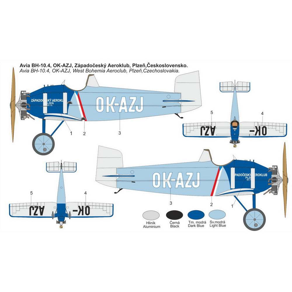 Kovozavody Prostejov BLK0001 Avia BH-10 'OK-AZJ' 1:72 Model Kit