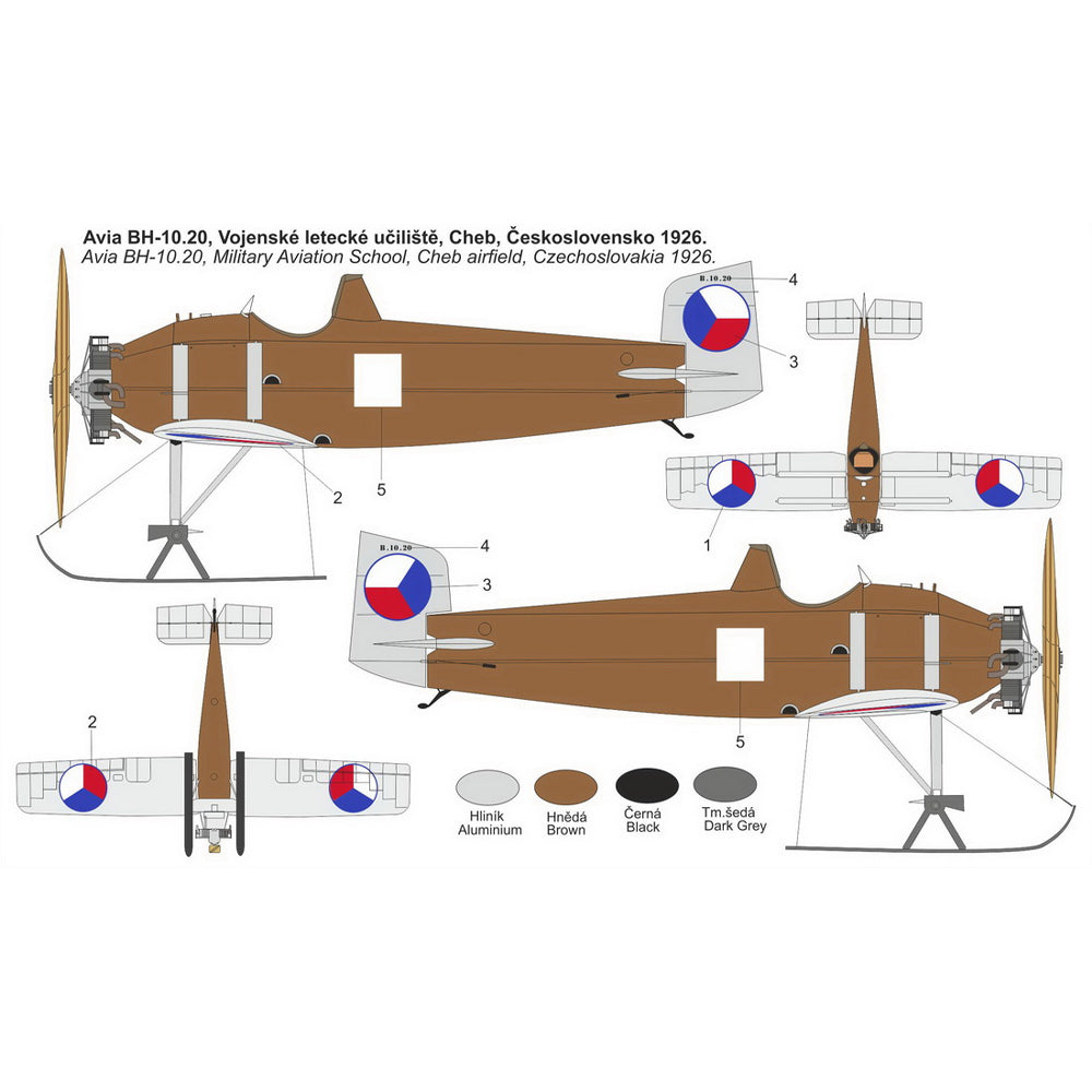 Kovozavody Prostejov BLK0003 Avia BH-10 w/Skis 1:72 Model Kit