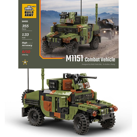 Build Army BM000 Humvee M1151 Combat Vehicle 1:33 Brick Model 355pcs