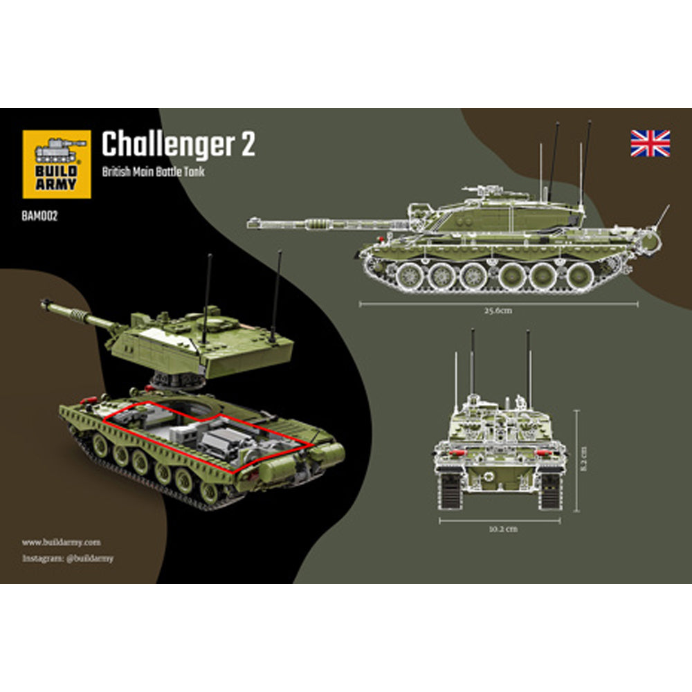 Build Army BM002 Challenger 2 Main Battle Tank 1:33 Brick Model 1350pcs