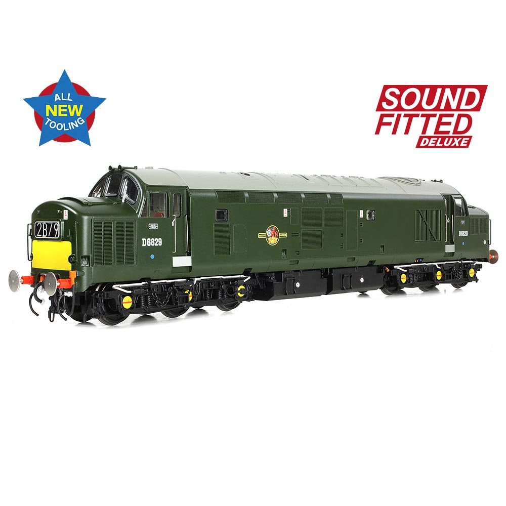 Bachmann Branchline 35-306SFX Class 37/0 D6829 BR Green Small Yellow Panels Loco