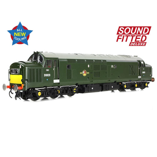 Bachmann Branchline 35-306SFX Class 37/0 D6829 BR Green Small Yellow Panels Loco