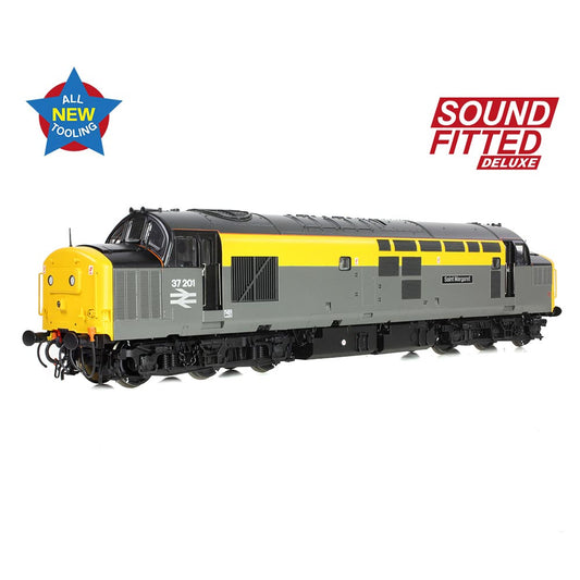 Bachmann Branchline 35-308SFX Class 37/0 37201 St. Margaret BR Eng. Grey/Yellow