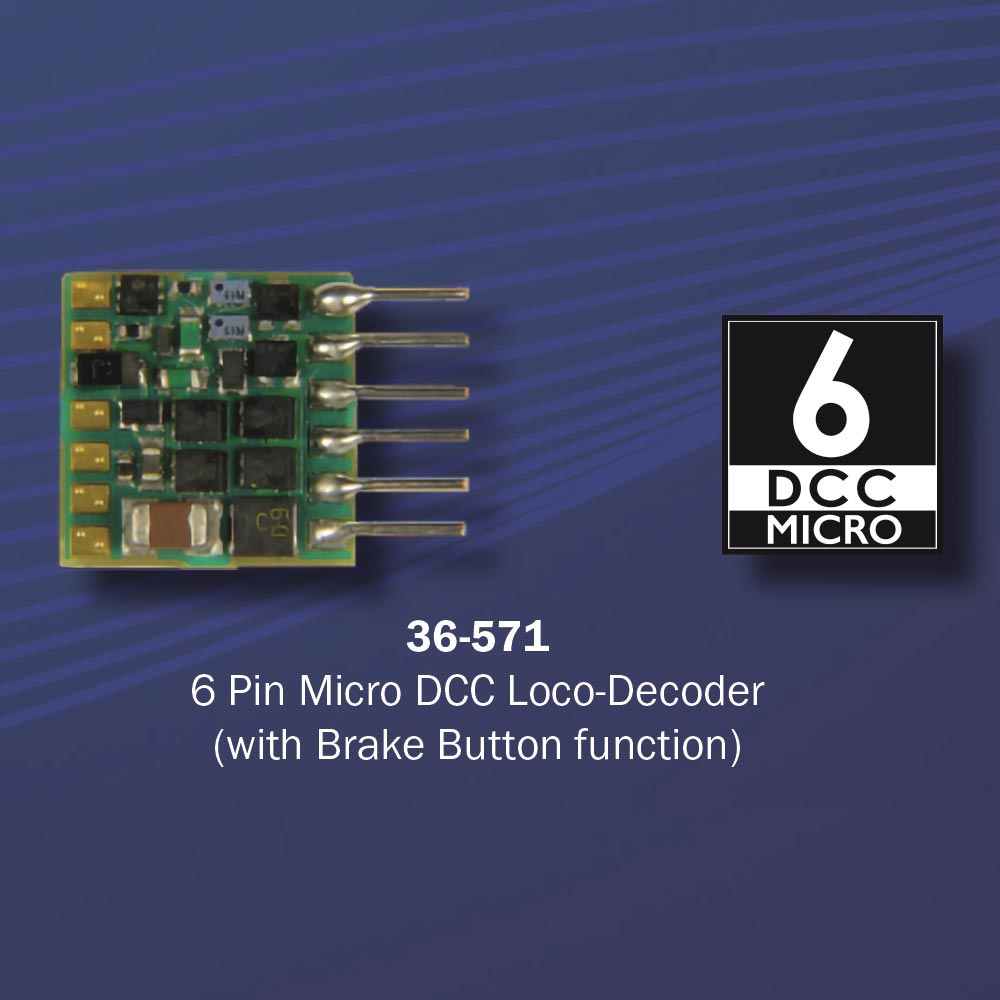 Bachmann Branchline 36-571 6 Pin Micro DCC Loco-Decoder with Brake Function